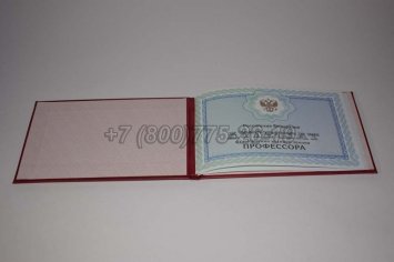 Аттестат Профессора 2016г в Ульяновске